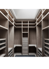 П-образная гардеробная комната в классическом стиле Нижневартовск