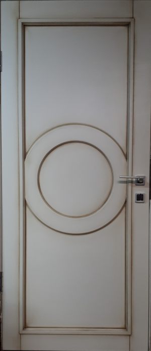Межкомнатная дверь в профиле массив (эмаль с патиной) Нижневартовск