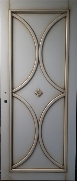 Межкомнатная дверь в профиле массив (эмаль с патиной) Нижневартовск