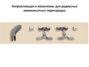 Направляющая и механизмы верхний подвес для радиусных межкомнатных перегородок Нижневартовск